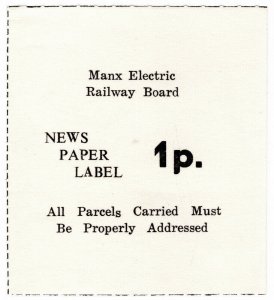 (I.B) Isle of Man : Manx Electric Railway Board - Newspapers 1p