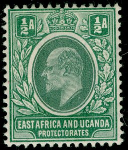 EAST AFRICA and UGANDA SG17, ½a grey-green, LH MINT. WMK MULT CA