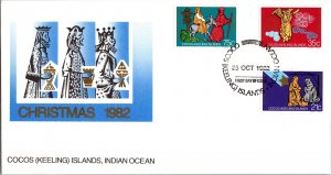 Cocos Islands, Worldwide First Day Cover, Christmas