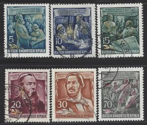 German Democratic Republic Scott # 259 - 264, used