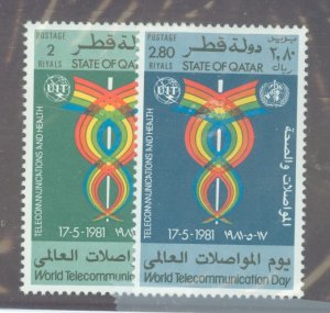 Qatar #599-600 Mint (NH) Single (Complete Set)