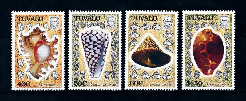 [99416] Tuvalu 1991 Marine life sea shells sea snails  MNH