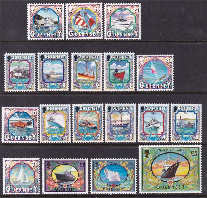 Guernsey 640-663 Ships MNH VF