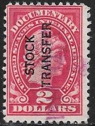 USA RD13, $2 Stock Transfer Revenue overprint, single, us...