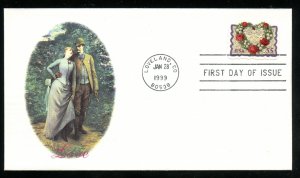 US 3275 1999 Love issue 55 cent UA Fleetwood cachet FDC