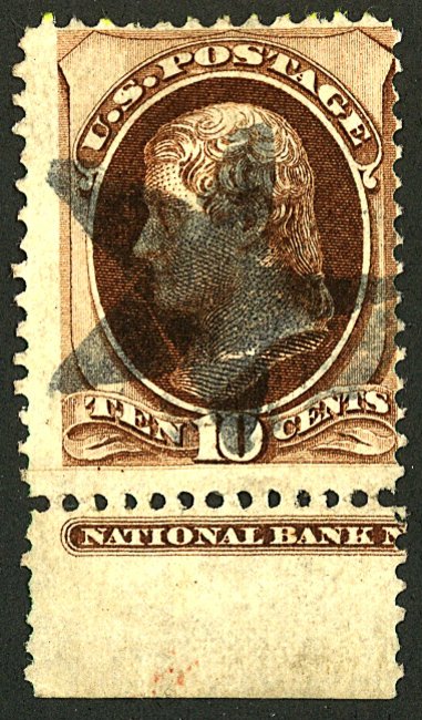 U.S. #139 USED MARGIN SINGLE FANCY STAR CANCEL