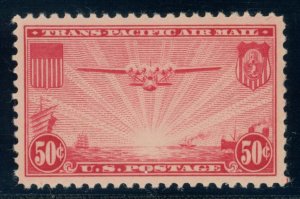 US Stamp #C22 Transpacific 50c - PSE Cert - XF 90 - MOGPH - SMQ $30.00