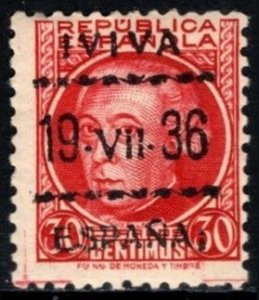 1936 Spain Propaganda Civil War Stamp 30 Centimos Viva España July 19, 1936