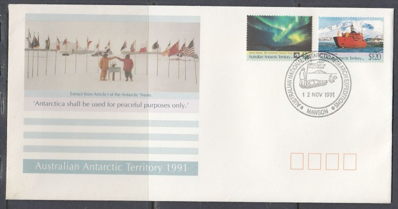 Australia AAT Scott L81-2 FDC - Antarctic Treaty, Mawson AAT Cancel