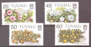 TUVALU SG249/52 1984 FLOWERS MNH