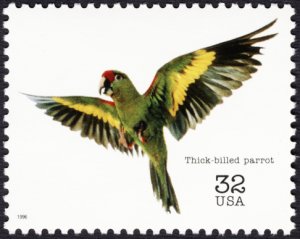 U.S. #3105b 32¢ MNH (Endangered Species: Thick-billed Parrot)