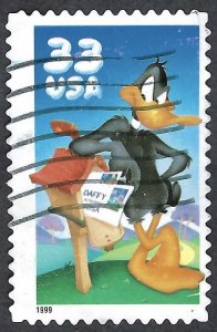 United States #3306a 33¢ Daffy Duck (1999). Used.