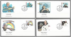 Micronesia #191a-h Pioneers of Flight Complete Set Fleetwood FDC