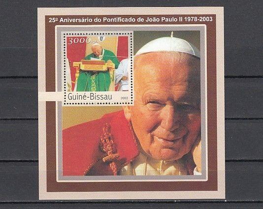 Guinea Bissau, Mi cat. 2062, BL383 A. Pope John Paul II s/sheet.