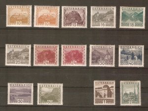 Austria 1929-30 definitives mint NH, cpl.