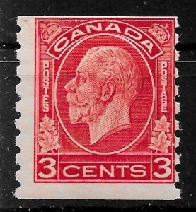 CANADA SG328 1933 3c SCARLET COIL imp x 8½ MTD MINT