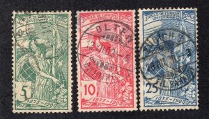 Switzerland 1900 Set of 3 UPU Issue, Scott 98-100 used, value = $53.50