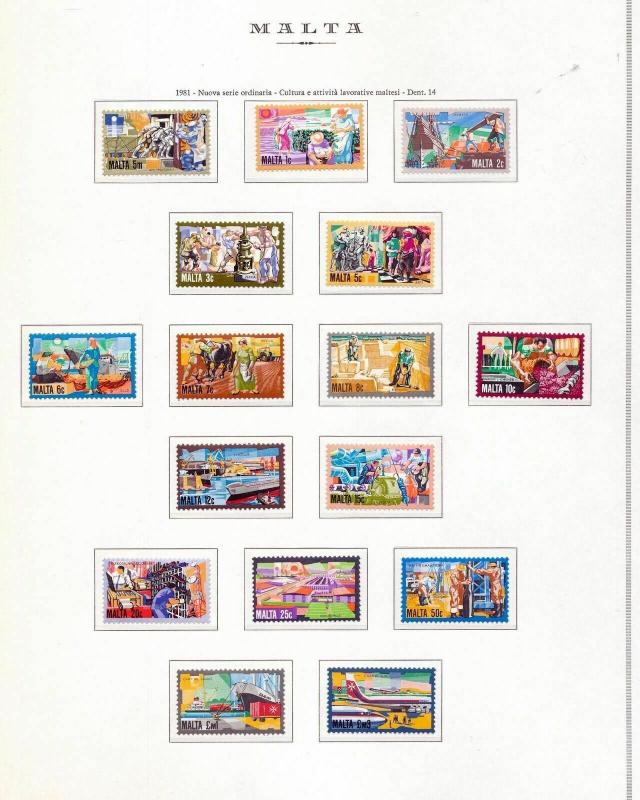 MALTA 1980/82 Religion Art Chess Birds MNH Approx 65 Items (ELF 930