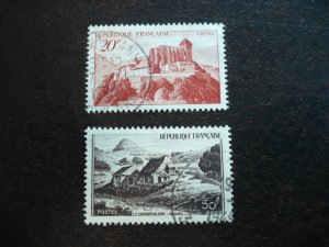 Stamps - France - Scott# 630, 632 - Used Partial Set of 2 Stamps