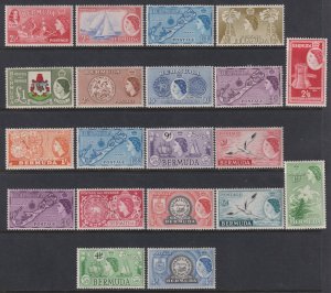 1953 - 1958 Bermuda QE portrait issues full set MLH Sc# 143 /162 CV $110.05