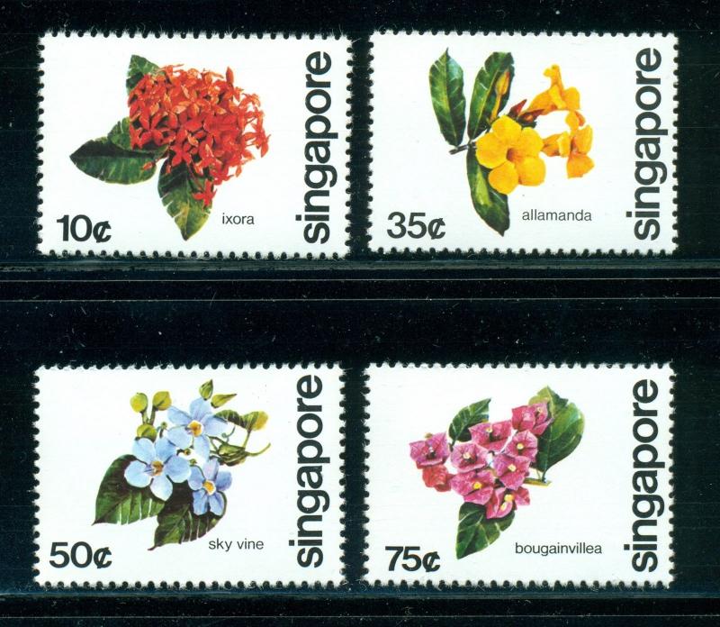 Singapore MNH Scott #363-366 Flowers Bougainvillea FLORA $$