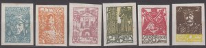 Central Lithuania Litwa Srodkowa Scott #23-28 1920 MH  Imperforated