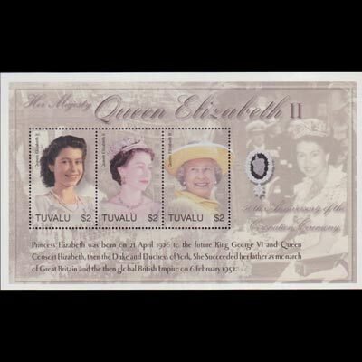 TUVALU 2003 - Scott# 913 Sheet-Coronation 50th. NH