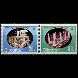 GIBRALTAR 1984 - Scott# 469-70 Christmas Set of 2 NH