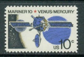 1557 10c Mariner 10 Fine MNH Plt/4 LL 35997 Plt10451