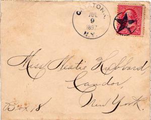 United States York Catatonk 1897 circled star  1851-1934.