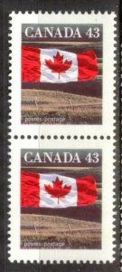 Canada 1992 Definitive Flags Mi. 1338 MNH