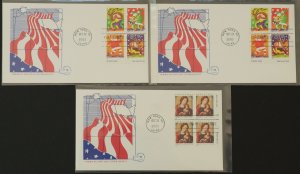 U.S. Used #3820/3821 - 24 37c Christmas 3 American FDC Society First Day Covers
