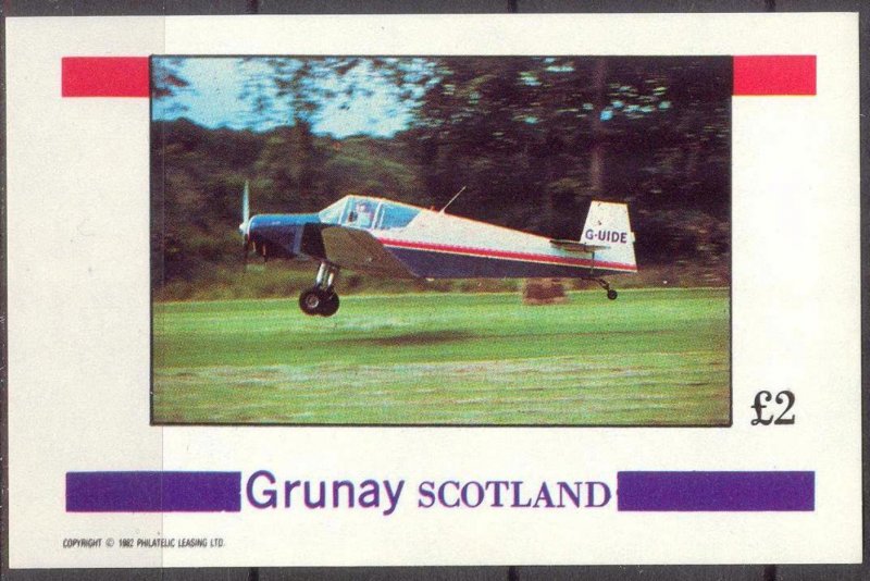 {G029} Grunay Scotland Aviation Airplanes (1) S/S 2£ MNH Cinderella !!