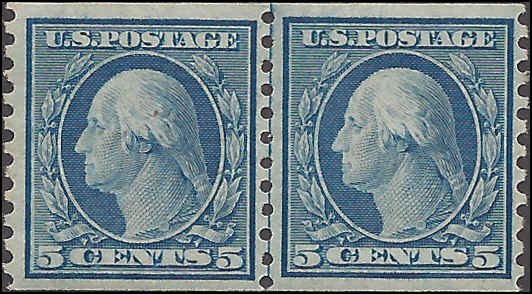 496 Mint,OG,NH... Line Pair.. SCV $65.00