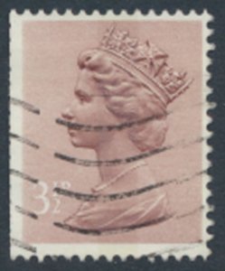 GB  Machin 3½p SG X860  1 band Used SC# MH40  see scans & details