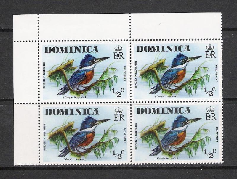 Dominica #485 Kingfisher Corner Block UL MNH