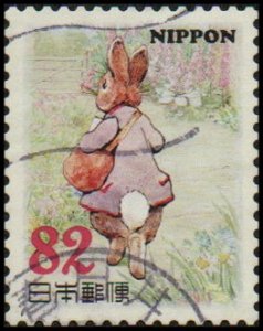 Japan 3783d - Used - 82y Peter Cottontail with Mailbag (2015) (cv $1.10)