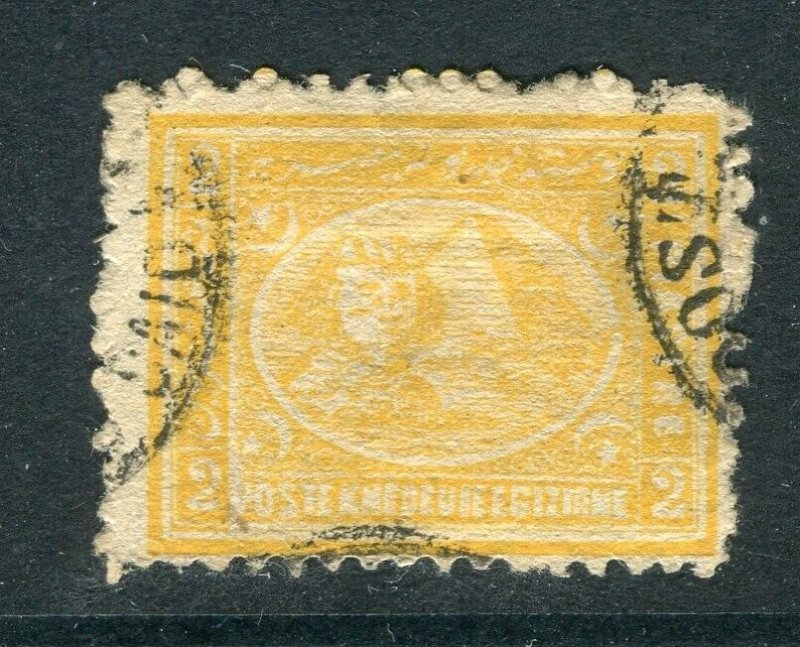 EGYPT; 1872-75 early classic Sphinx/Pyramid issue fine used Shade of 2PI. value