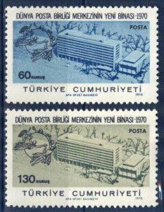 Turkey 1970 Opening of the new UPU building Mi. 2181/2 MNH