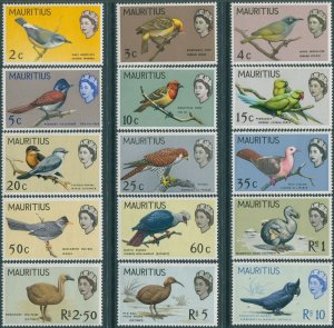 Mauritius 1965 SG317-331 Birds set MLH