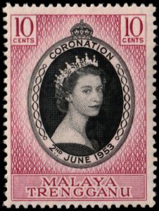 ✔️ MALAYA TRENGGANU 1953 - CORONATION - SC.  74 MNH ** [5CW2]