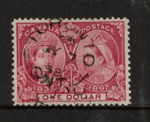 Canada #61 Extra Fine Used With Toronto 1898 CDS Cancel - Tiny Thin Behind Crown 