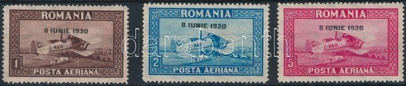 Romania stamp Airplane overprinted set with standing watermark 1930 WS221978