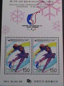 ​KOREA STAMP-1997-SC#1896-WINTER UNIVERSIADE'97 ICE SKATER- MNH S/S  VERY FINE