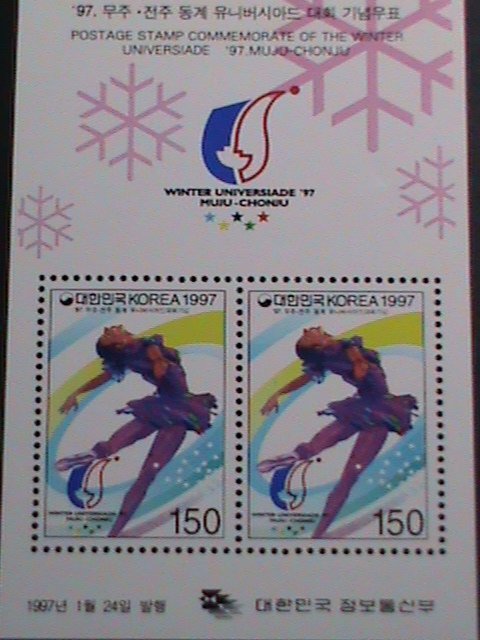 ​KOREA STAMP-1997-SC#1896-WINTER UNIVERSIADE'97 ICE SKATER- MNH S/S  VERY FINE