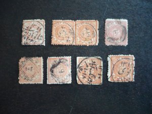 Stamps - India - Hyderabad - Used Selection of Different Postmarks