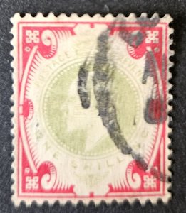Great Britain 1912 SG314 used 1/- King Edward VII green & carmine