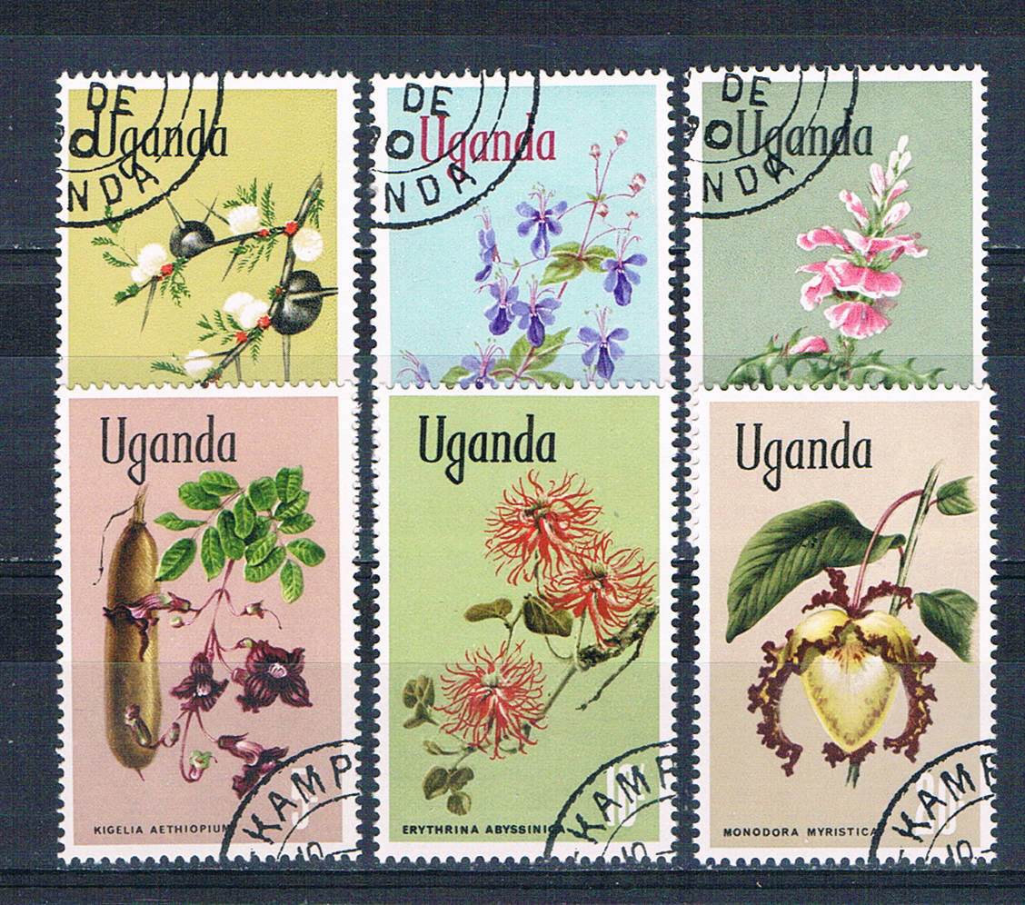 Uganda 12429 Used set Flowers 1969 (U0367) Africa Uganda, General