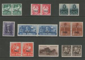 South West Africa 1942 set SG 114-122 MH
