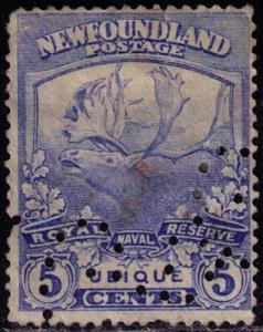 Newfoundland # 119 Used  F-VF pefin G&G